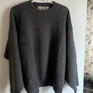 Grey Cozy Men Sweater Large